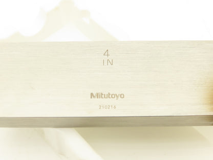Mitutoyo 611204-551 Steel Rectangular Gage Block 4.000" Grade AS-2 w/Drill Hole