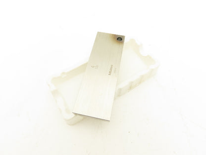 Mitutoyo 611204-551 Steel Rectangular Gage Block 4.000" Grade AS-2 w/Drill Hole