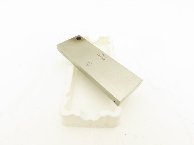 Mitutoyo 611204-551 Steel Rectangular Gage Block 4.000" Grade AS-2 w/Drill Hole