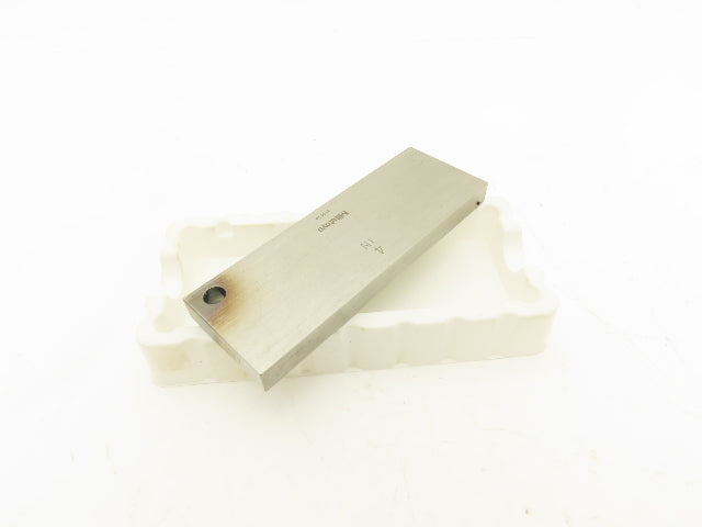 Mitutoyo 611204-551 Steel Rectangular Gage Block 4.000" Grade AS-2 w/Drill Hole