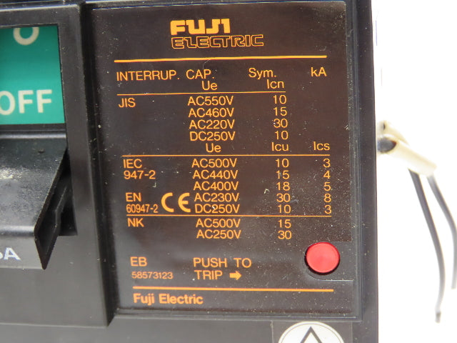 Fuji Electric EA203B Electric Circuit Breaker 225A 3 Pole Lot of 3
