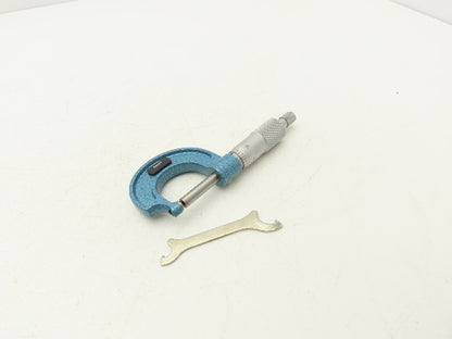 Fowler 52-244-001-1 Outside Micrometer 0-1" Range .0001" Ball Anvil Flat Spindle