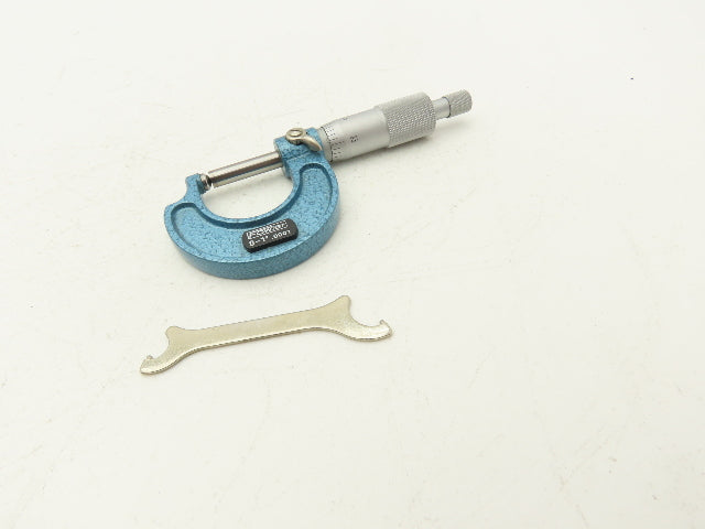 Fowler 52-244-001-1 Outside Micrometer 0-1" Range .0001" Ball Anvil Flat Spindle