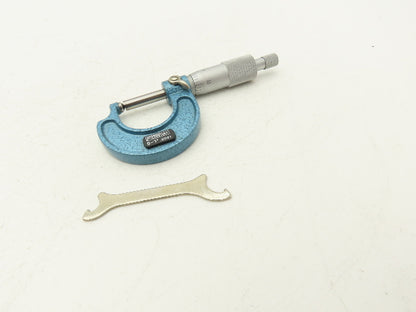 Fowler 52-244-001-1 Outside Micrometer 0-1" Range .0001" Ball Anvil Flat Spindle