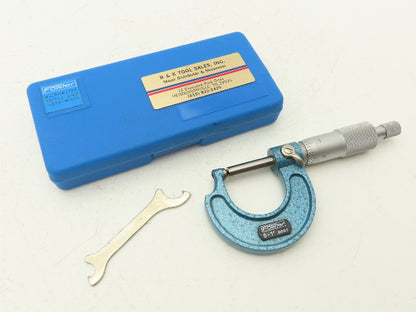 Fowler 52-244-001-1 Outside Micrometer 0-1" Range .0001" Ball Anvil Flat Spindle