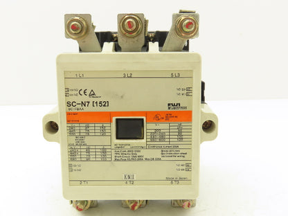 Fuji SC-N7(152) Motor Starter Contactor 3-Pole 150A 100Hp 120V Coil