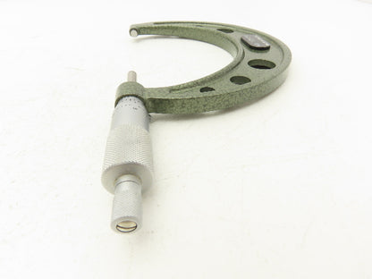 Mitutoyo 103-219 Outside Micrometer 4-5" Range .0001" Flat Anvil Ratchet Stop