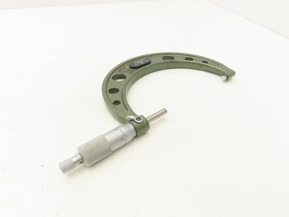 Mitutoyo 103-219 Outside Micrometer 4-5" Range .0001" Flat Anvil Ratchet Stop