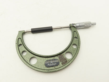 Mitutoyo 103-219 Outside Micrometer 4-5" Range .0001" Flat Anvil Ratchet Stop