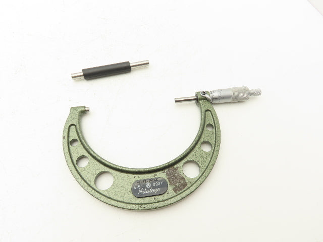 Mitutoyo 103-219 Outside Micrometer 4-5" Range .0001" Flat Anvil Ratchet Stop