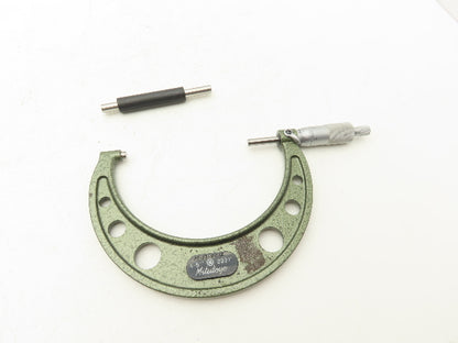 Mitutoyo 103-219 Outside Micrometer 4-5" Range .0001" Flat Anvil Ratchet Stop