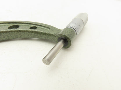 Mitutoyo 103-219 Outside Micrometer 4-5" Range .0001" Flat Anvil Ratchet Stop