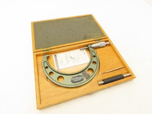Mitutoyo 103-219 Outside Micrometer 4-5" Range .0001" Flat Anvil Ratchet Stop