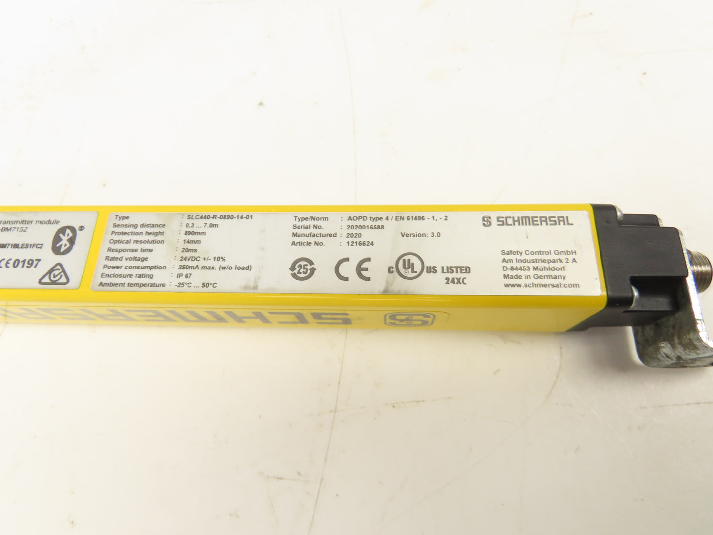 Schmersal SLC440-R-0890-14-01 Safety Light Curtain Receiver 890mm 24VDC 0.3-7m