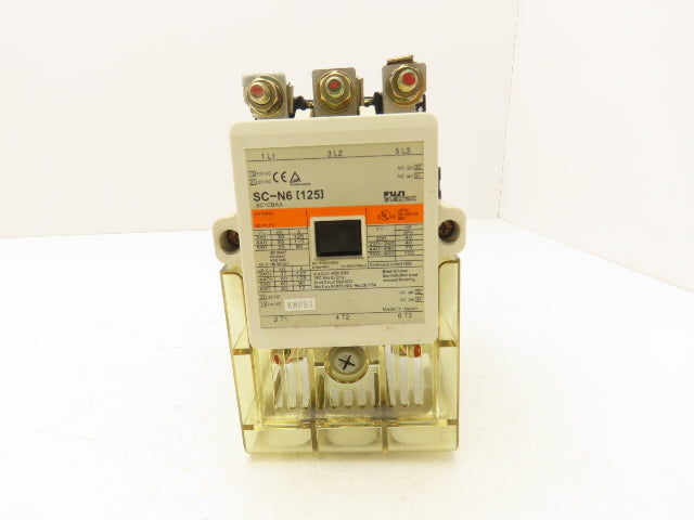 Fuji SC-N6(125) Motor Starter Contactor 3-Pole 125A 75Hp 120V Coil