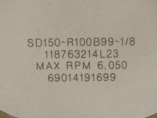 Norton 69014191699 Winter Grinding Wheel 6"X1/2"X1-1/4" Diamond 150 Grit Type 1