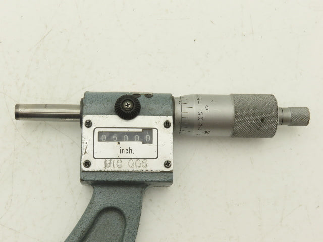 Mitutoyo 193-216 Digit Counter Outside Micrometer 5-6" Range .0001" Ratchet Stop