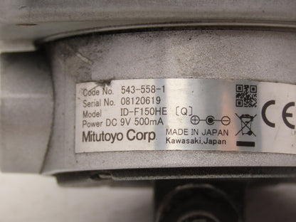 Mitutoyo 543-558-1 Absolute Digimatic Indicator Gage 0-2" 50mm Backlit ID-F150HE