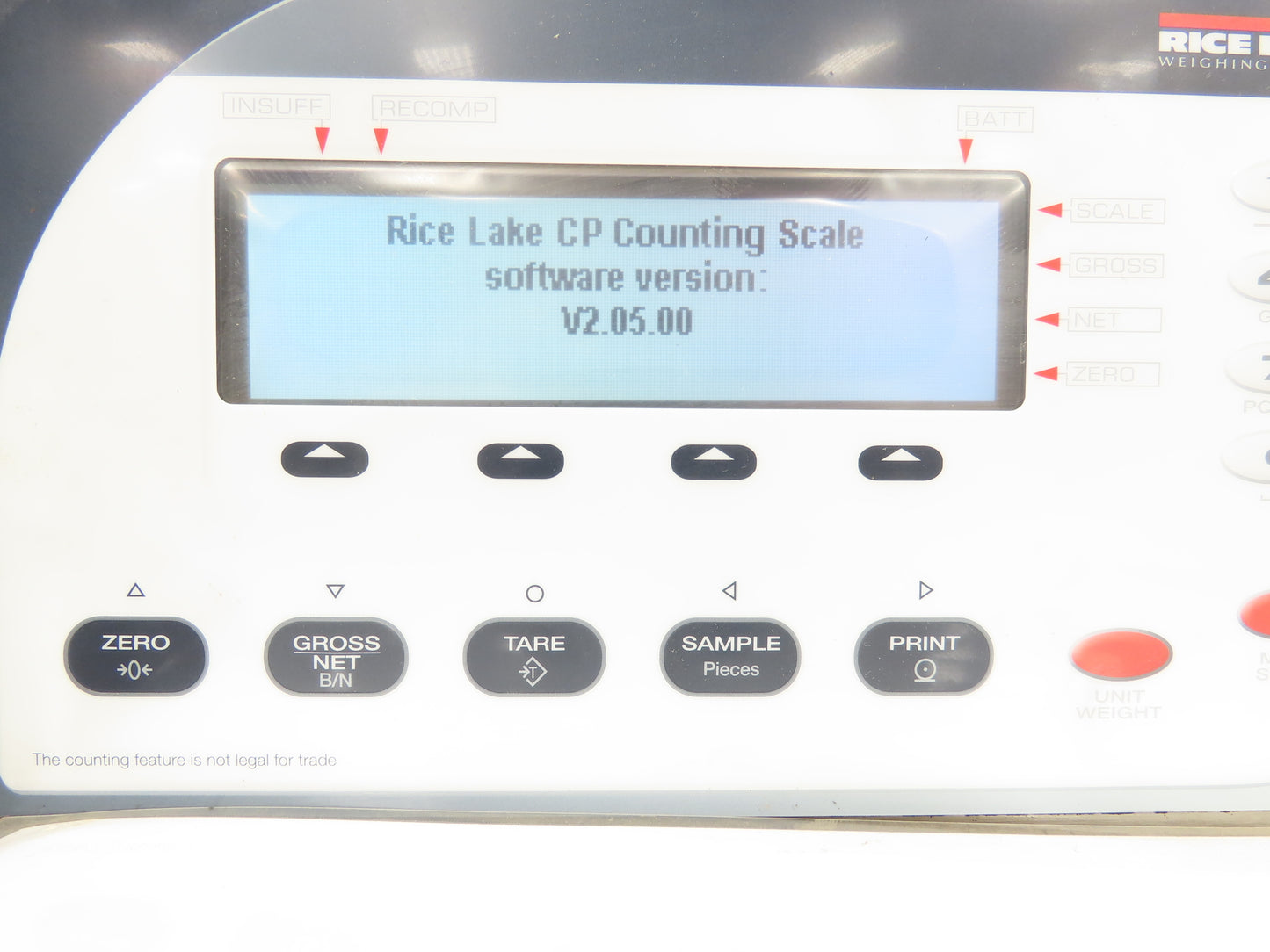 Rice Lake Counterpart Weigh Scale Display Configurable Counting Indicator 12VDC