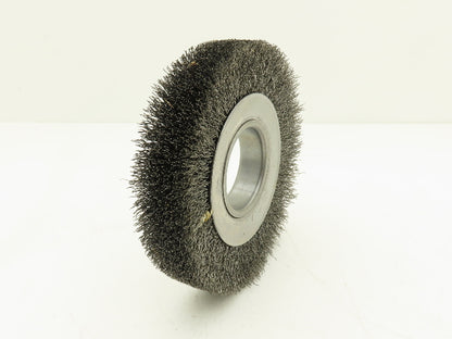 Weiler 03070 Crimped Wire Wheel  6" Dia .014 Steel Fill 2" Arbor Wide Face