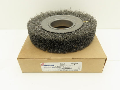 Weiler 03070 Crimped Wire Wheel  6" Dia .014 Steel Fill 2" Arbor Wide Face