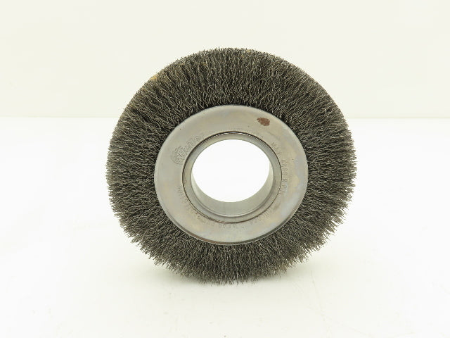 Weiler 03070 Crimped Wire Wheel  6" Dia .014 Steel Fill 2" Arbor Wide Face