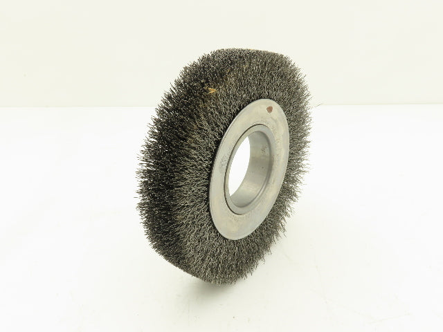 Weiler 03070 Crimped Wire Wheel  6" Dia .014 Steel Fill 2" Arbor Wide Face