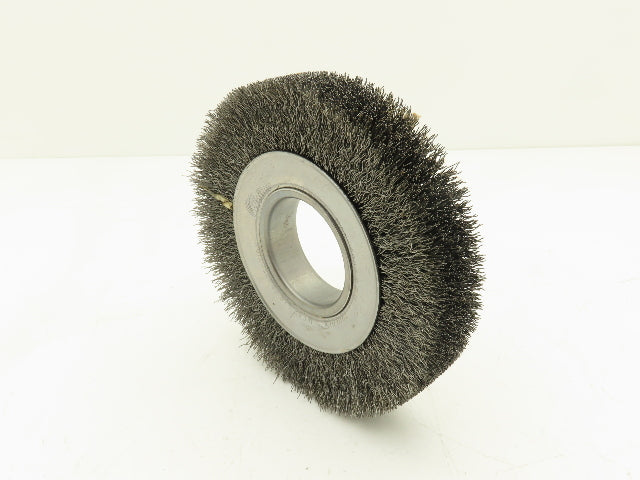 Weiler 03070 Crimped Wire Wheel  6" Dia .014 Steel Fill 2" Arbor Wide Face