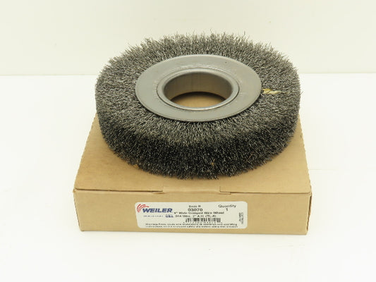 Weiler 03070 Crimped Wire Wheel  6" Dia .014 Steel Fill 2" Arbor Wide Face