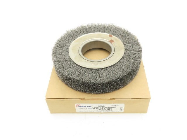 Weiler 06040 Crimped Wire Wheel  6" Dia .006 Steel Fill 2" Arbor Medium Face