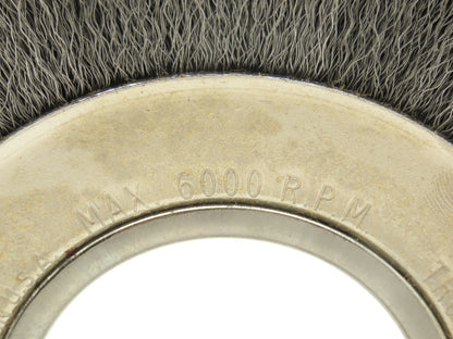 Weiler 06040 Crimped Wire Wheel  6" Dia .006 Steel Fill 2" Arbor Medium Face