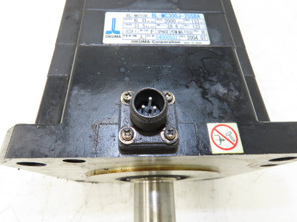 Okuma BL-MC300J-20SBA AC Servo Motor 6kW 2000 RPM 133V 28.6A 3PH With Encoder