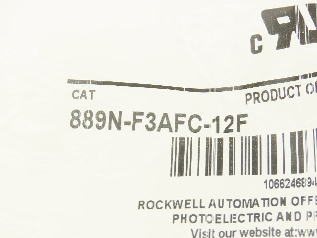 Allen Bradley 889N-F3AFC-12F QD Cordset 3 Pin Mini Straight 12' Ser B Lot Of 3