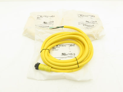 Allen Bradley 889N-F3AFC-12F QD Cordset 3 Pin Mini Straight 12' Ser B Lot Of 3