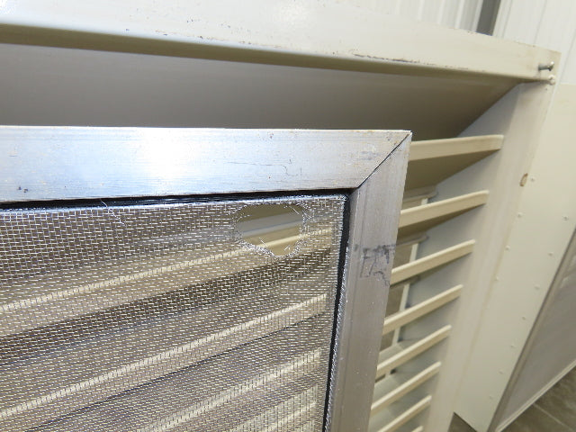 Fixed Louvered Intake Air Ventilation Grille 38" h x 35" W Hole Frame Lot of 2