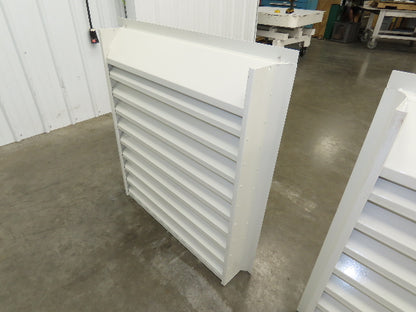 Fixed Louvered Intake Air Ventilation Grille 38" h x 35" W Hole Frame Lot of 2