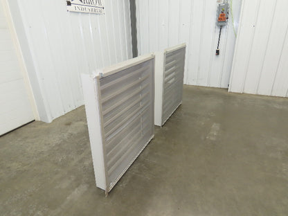 Fixed Louvered Intake Air Ventilation Grille 38" h x 35" W Hole Frame Lot of 2