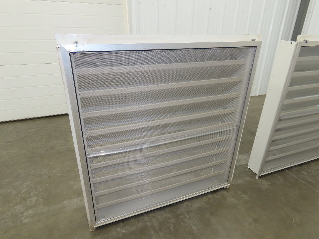 Fixed Louvered Intake Air Ventilation Grille 38" h x 35" W Hole Frame Lot of 2