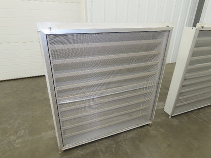 Fixed Louvered Intake Air Ventilation Grille 38" h x 35" W Hole Frame Lot of 2