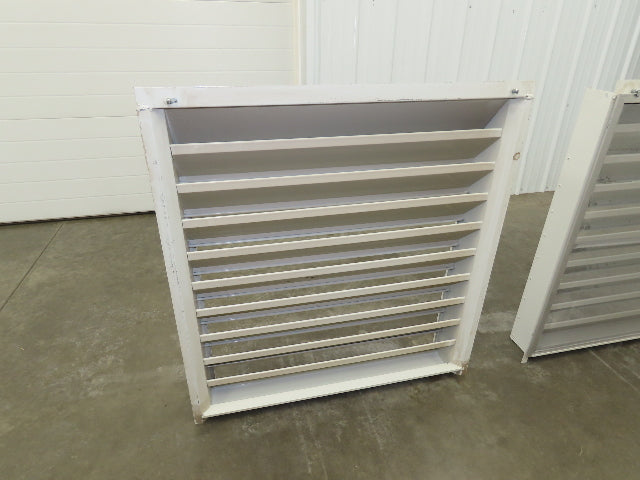 Fixed Louvered Intake Air Ventilation Grille 38" h x 35" W Hole Frame Lot of 2