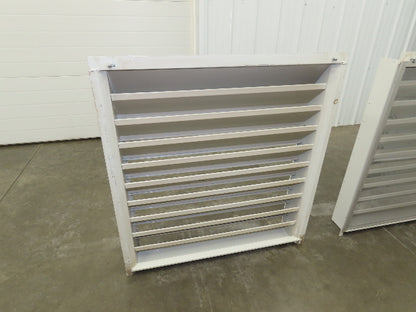 Fixed Louvered Intake Air Ventilation Grille 38" h x 35" W Hole Frame Lot of 2