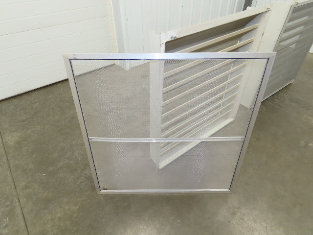 Fixed Louvered Intake Air Ventilation Grille 38" h x 35" W Hole Frame Lot of 2