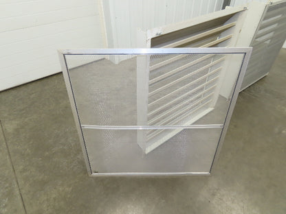 Fixed Louvered Intake Air Ventilation Grille 38" h x 35" W Hole Frame Lot of 2