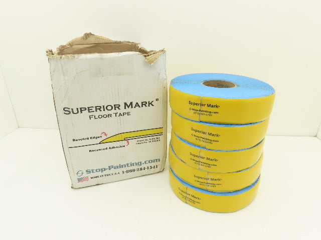 Superior Mark 1080644 Industrial Floor Marking Tape 2" x 100' Yellow
