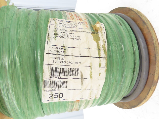 Priority Wire & Cable 1203BUS Multiconductor Cable 12 AWG 3 Conductor 250' Spool