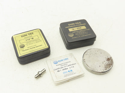 Sun-Tec 108693 1/16" W Ball Indenter Hardness Tester w/Standard 98.1 HRBW