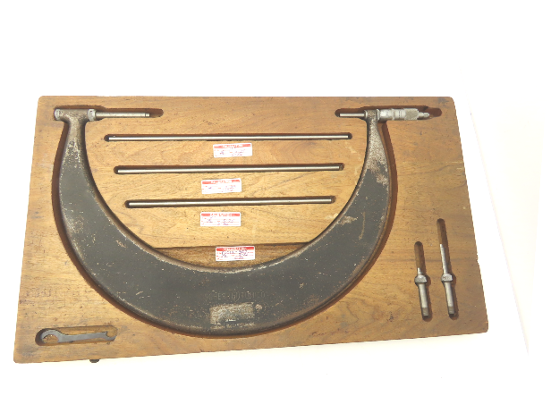 Scherr Tumico 9-12" Outside Micrometer Anvil Caliper .001" Complete Set