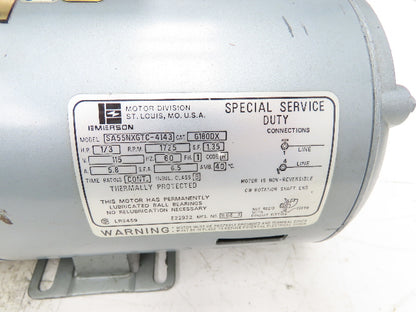 Emerson SA55NXGTC4143 Oil-Less  Rotary Vane Vacuum Air Pump 115VAC 1/3Hp 1725RPM
