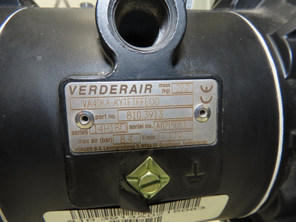 Verderair VA40KA Pneumatic Double Diaphragm Air Pump 1-1/2" Kynar 379LPM 120PSI