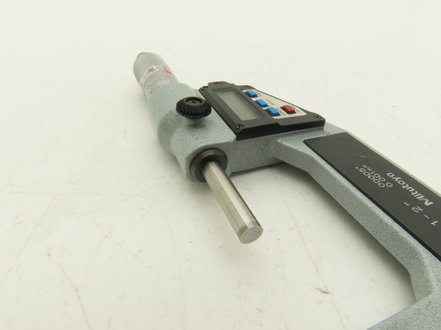 Mitutoyo 293-722-10 Digimatic Micrometer 1-2" Range .00005 Ratchet Stop SPC Data